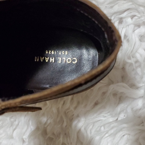 Brand new size 11 M ladies booties by Cole Haan Olive suede - Picture 4 of 7